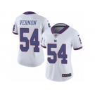 Women's Nike New York Giants #54 Olivier Vernon Limited White Rush NFL Jersey