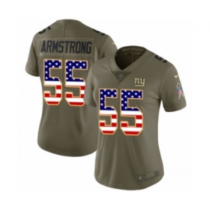 Women's Nike New York Giants #55 Ray-Ray Armstrong Limited Olive USA Flag 2017 Salute to Service NFL Jersey