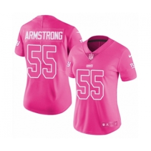 Women's Nike New York Giants #55 Ray-Ray Armstrong Limited Pink Rush Fashion NFL Jersey