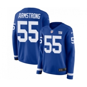 Women's Nike New York Giants #55 Ray-Ray Armstrong Limited Royal Blue Therma Long Sleeve NFL Jersey