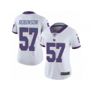 Women's Nike New York Giants #57 Keenan Robinson Limited White Rush NFL Jersey