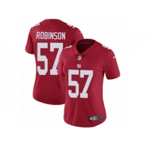 Women's Nike New York Giants #57 Keenan Robinson Vapor Untouchable Limited Red Alternate NFL Jersey