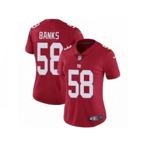 Women's Nike New York Giants #58 Carl Banks Vapor Untouchable Limited Red Alternate NFL Jersey