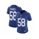 Women's Nike New York Giants #58 Carl Banks Vapor Untouchable Limited Royal Blue Team Color NFL Jersey