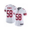 Women's Nike New York Giants #58 Carl Banks Vapor Untouchable Limited White NFL Jersey