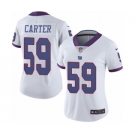 Women's Nike New York Giants #59 Lorenzo Carter Limited White Rush Vapor Untouchable NFL Jersey