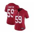 Women's Nike New York Giants #59 Lorenzo Carter Red Alternate Vapor Untouchable Elite Player NFL Jersey