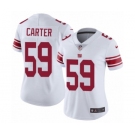 Women's Nike New York Giants #59 Lorenzo Carter White Vapor Untouchable Limited Player NFL Jersey