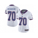 Women's Nike New York Giants #70 Weston Richburg Limited White Rush NFL Jersey