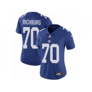 Women's Nike New York Giants #70 Weston Richburg Vapor Untouchable Limited Royal Blue Team Color NFL Jersey