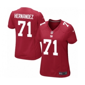 Women's Nike New York Giants #71 Will Hernandez Game Red Alternate NFL Jersey