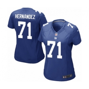 Women's Nike New York Giants #71 Will Hernandez Game Royal Blue Team Color NFL Jersey