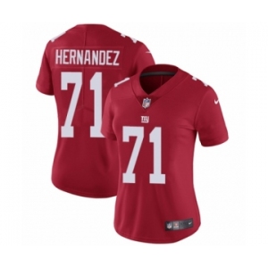 Women's Nike New York Giants #71 Will Hernandez Red Alternate Vapor Untouchable Limited Player NFL Jersey