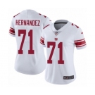 Women's Nike New York Giants #71 Will Hernandez White Vapor Untouchable Elite Player NFL Jersey