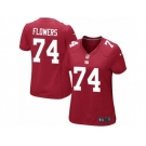 Women's Nike New York Giants #74 Ereck Flowers Game Red Alternate NFL Jersey