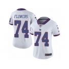 Women's Nike New York Giants #74 Ereck Flowers Limited White Rush NFL Jersey