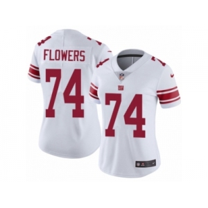 Women's Nike New York Giants #74 Ereck Flowers Vapor Untouchable Limited White NFL Jersey