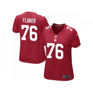 Women's Nike New York Giants #76 D.J. Fluker Limited Red Alternate NFL Jersey