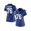 Women's Nike New York Giants #76 D.J. Fluker Limited Royal Blue Team Color NFL Jersey