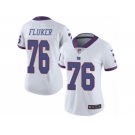 Women's Nike New York Giants #76 D.J. Fluker Limited White Rush NFL Jersey