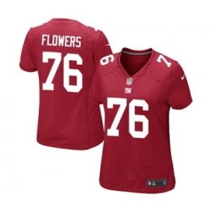 Women's Nike New York Giants #76 Ereck Flowers Red Alternate NFL Jersey