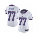 Women's Nike New York Giants #77 John Jerry Limited White Rush NFL Jersey