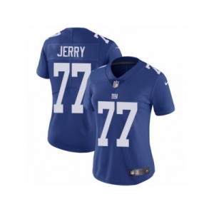 Women's Nike New York Giants #77 John Jerry Vapor Untouchable Limited Royal Blue Team Color NFL Jersey