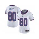 Women's Nike New York Giants #80 Victor Cruz Limited White Rush NFL Jersey