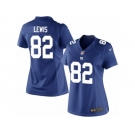 Women's Nike New York Giants #82 Roger Lewis Limited Royal Blue Team Color NFL Jersey