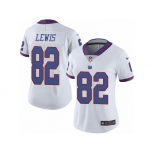 Women's Nike New York Giants #82 Roger Lewis Limited White Rush NFL Jersey