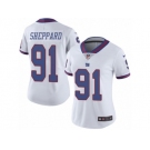 Women's Nike New York Giants #91 Kelvin Sheppard Limited White Rush NFL Jersey