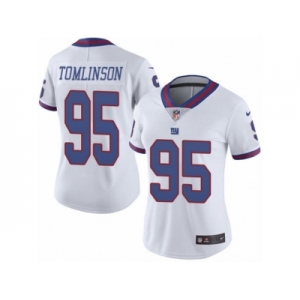 Women's Nike New York Giants #95 Dalvin Tomlinson Limited White Rush NFL Jersey