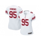 Women's Nike New York Giants #95 Johnathan Hankins Elite White Jersey