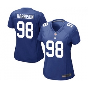 Women's Nike New York Giants #98 Damon Harrison Game Royal Blue Team Color NFL Jersey