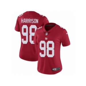 Women's Nike New York Giants #98 Damon Harrison Vapor Untouchable Limited Red Alternate NFL Jersey