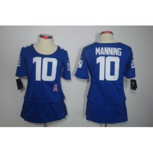 nike women nfl jerseys new york giants #10 manning blue[breast cancer awareness]