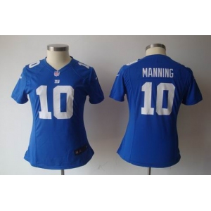 nike women nfl jerseys new york giants #10 manning blue[nike]