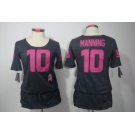 nike women nfl jerseys new york giants #10 manning dk.grey[breast cancer awareness]