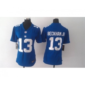 nike women nfl jerseys new york giants #13 beckhamjr blue[nike]