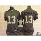 nike women nfl jerseys new york giants #13 bedkhamjr army green[nike Limited Salute To Service]