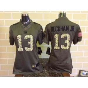 nike women nfl jerseys new york giants #13 bedkhamjr army green[nike Limited Salute To Service]