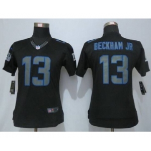 nike women nfl jerseys new york giants #13 bedkhamjr black[nike impact limited]