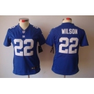 nike women nfl jerseys new york giants #22 wilson white[nike limited]