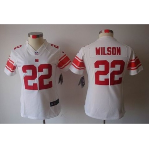 nike women nfl jerseys new york giants #22 wilson white[nike limited]