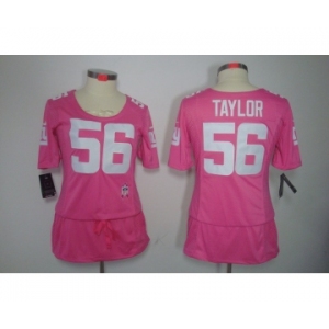 nike women nfl jerseys new york giants #56 taylor pink[breast cancer awareness]