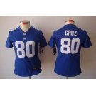 nike women nfl jerseys new york giants #80 cruz blue[nike limited]