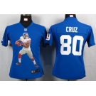 nike women nfl jerseys new york giants #80 cruz blue[portrait fashion]