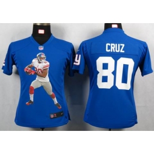 nike women nfl jerseys new york giants #80 cruz blue[portrait fashion]