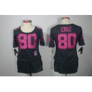 nike women nfl jerseys new york giants #80 cruz dk.grey[breast cancer awareness]