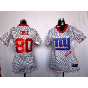 nike women nfl jerseys new york giants #80 cruz [fem fan zebra]